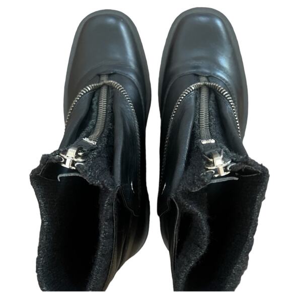 NWOT Sam Edelman Linds Black Front Zipper Zipper Chelsea Boots Sz 8. - Picture 3 of 7
